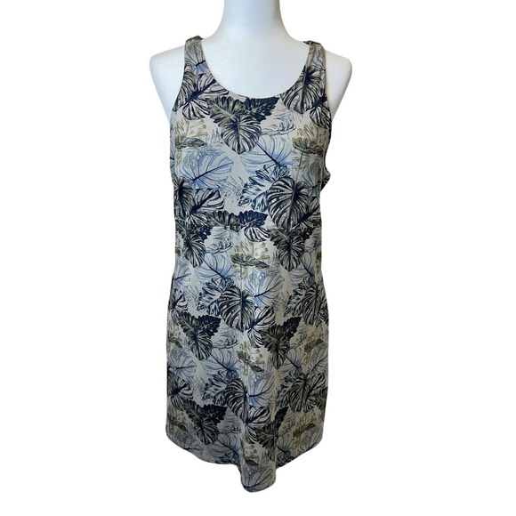 Kyodan‎ Outdoors Women's Blue Grey Tropical Athletic Dress Built-In Bra Sz Large - Picture 1 of 8